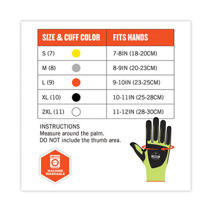 Proflex 7141 Ansi A4 Dir Nitrile-coated Cr Gloves, Lime, Large, 72 Pairs/pack