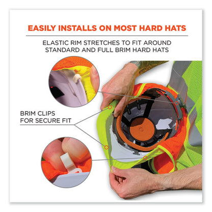 Glowear 8005 Hi-vis Hard Hat Neck Shade, 20 X 12.5, Orange