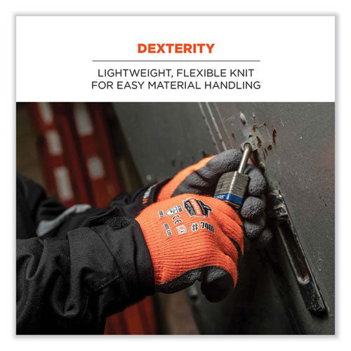 Proflex 7401-case Coated Lightweight Winter Gloves, Orange, X-large, 144 Pairs/carton