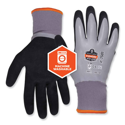 Proflex 7501-case Coated Waterproof Winter Gloves, Gray, 2x-large, 144 Pairs/carton