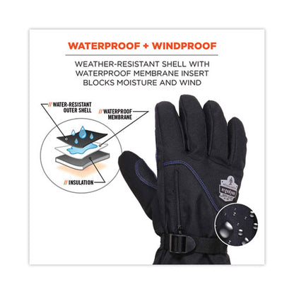 Proflex 825wp Thermal Waterproof Winter Work Gloves, Black, Medium, Pair