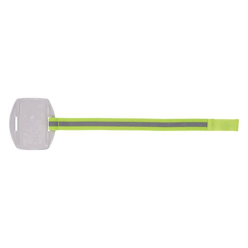 Squids 3386 Arm Band Id/badge Holder, Vertical, Hi-vis Lime, 3.75 X 4.25 Holder, 2.5 X 4 Insert, 10/pack