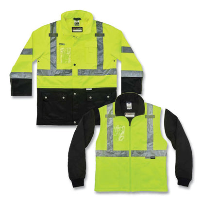 Glowear 8388 Class 3/2 Hi-vis Thermal Jacket Kit, Small, Lime