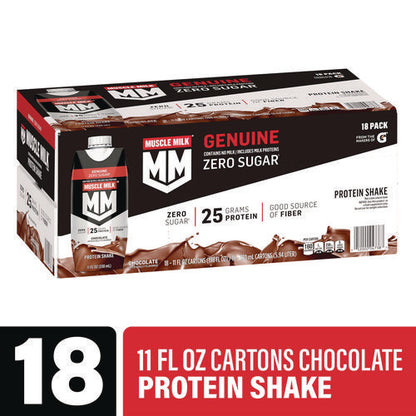 Genuine Chocolate Protein Shake, 11 Oz Carton, 18/carton