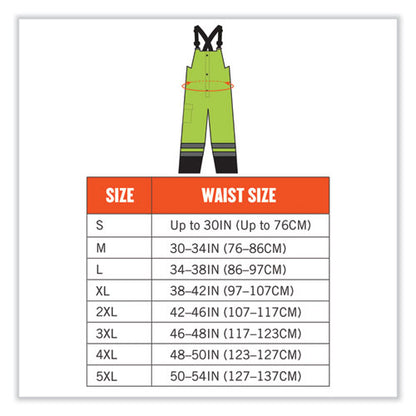 Glowear 8918bk Class E Hi-vis Rain Bibs Black Bottom, Medium, Lime