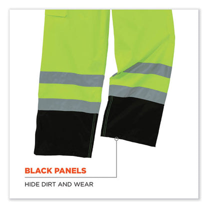 Glowear 8915bk Class E Hi-vis Rain Pants Black Bottom, X-large, Lime