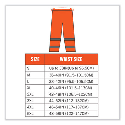 Glowear 8916 Class E Lightweight Hi-vis Rain Pants, 3x-large, Orange