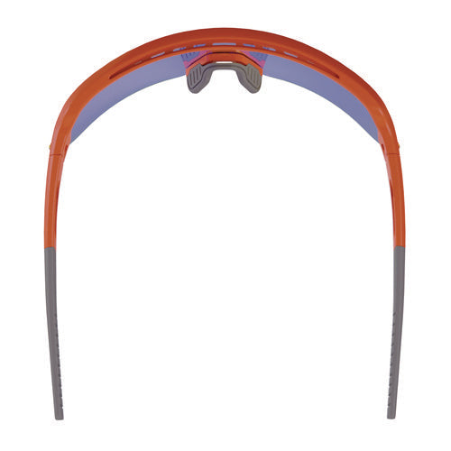 Skullerz Aegir Safety Glasses, Mirrored Lenses, Orange Nylon Impact Frame, Blue Mirror Polycarbonate Lens