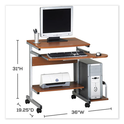 Eastwinds Series Portrait Pc Desk Cart, 36" X 19.25" X 31", Medium Cherry