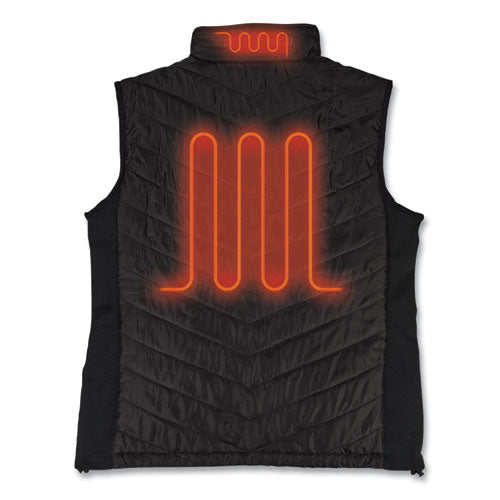 N-ferno 6495 Rechargeable Heated Vest With Battery Power Bank, Fleece/polyester, 3x-large, Black