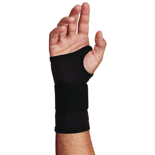 Proflex 680 Wrist Support Sleeve - Single Strap, Large, Fits Left Hand/right Hand, Black