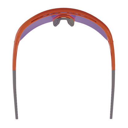 Skullerz Aegir Safety Glasses, Mirrored Lenses, Orange Nylon Impact Frame, Purple Mirror Polycarbonate Lens