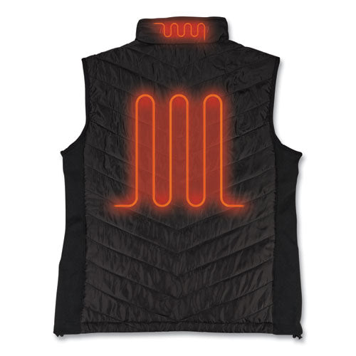 N-ferno 6495 Rechargeable Heated Vest With Battery Power Bank, Fleece/polyester, X-large, Black