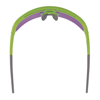 Skullerz Aegir Anti-scratch/anti-fog Safety Glasses, Lime Nylon Impact Frame, Purple Mirror Polycarbonate Lens