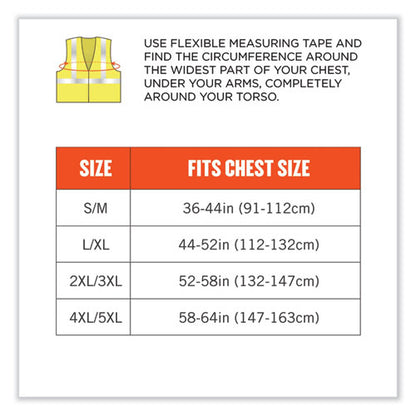 Glowear 8260frhl Class 2 Fr Safety Hook And Loop Vest, Modacrylic/kevlar, 4x-large/5x-large, Lime