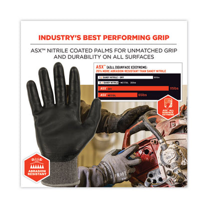 Proflex 7072 Ansi A7 Nitrile-coated Cr Gloves, Gray, Large, 12 Pairs/pack