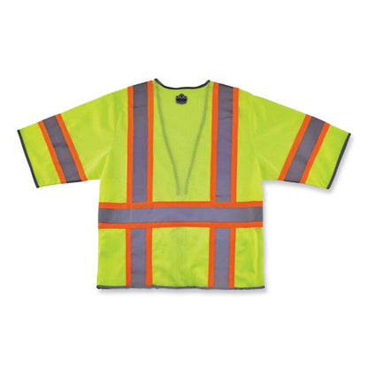 Glowear 8346z Class 3 Two-tone Hi-vis Surveyor Zipper Vest, 2x-large/3x-large, Lime