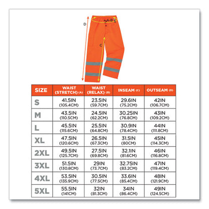 Glowear 8925 Class E Hi-vis Thermal Pants, 2x-large, Orange