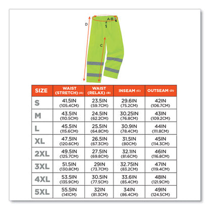 Glowear 8925 Class E Hi-vis Thermal Pants, 4x-large, Lime