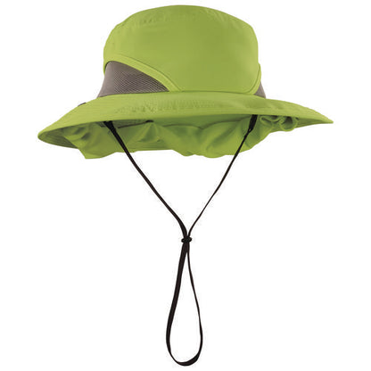 Chill-its 8934 Ranger Hat With Neck Shade, Microfiber/polyester, Small/medium, Lime