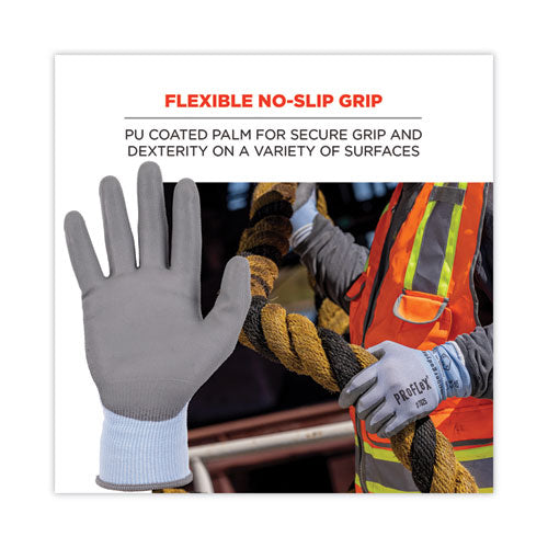 Proflex 7025 Ansi A2 Pu Coated Cr Gloves, Blue, Medium, Pair