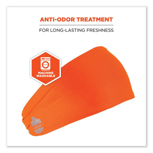 Chill-its 6634 Performance Knit Cooling Headband, Polyester/spandex, One Size Fits Most, Orange