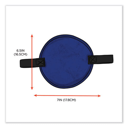 Chill-its 6715 Hard Hat Cooling Pad - Polymers, 7 X 6.5, Blue