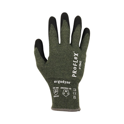 Proflex 7042 Ansi A4 Nitrile-coated Cr Gloves, Green, 2x-large, Pair