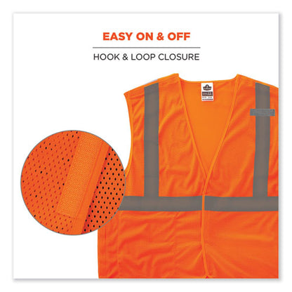 Glowear 8215ba-s Single Size Class 2 Economy Breakaway Mesh Vest, Polyester, X-large, Orange