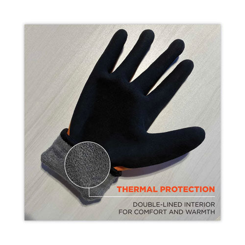 Proflex 7551 Ansi A5 Coated Waterproof Cr Gloves, Orange, Large, Pair