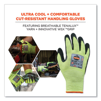 Proflex 7041 Ansi A4 Nitrile-coated Cr Gloves, Lime, X-large, Pair