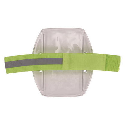 Squids 3388 Wrist Id/badge Holder, Vertical, Hi-vis Lime, 3.5 X 5.5 Holder, 2.75 X 3.75 Insert