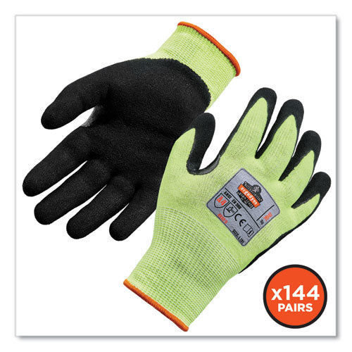 Proflex 7041-case Ansi A4 Nitrile Coated Cr Gloves, Lime, X-large, 144 Pairs/carton