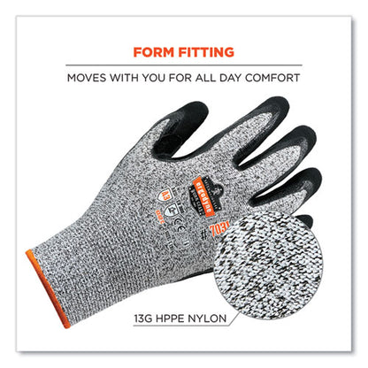 Proflex 7031 Ansi A3 Nitrile-coated Cr Gloves, Gray, Small, Pair