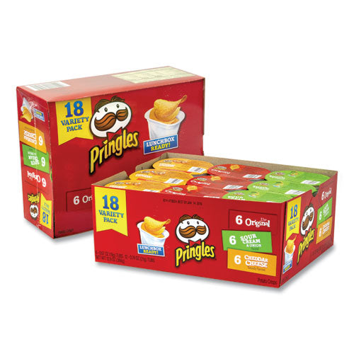 Potato Chips, Assorted, 0.67 Oz Tub, 18 Tubs/box, 2 Boxes/carton