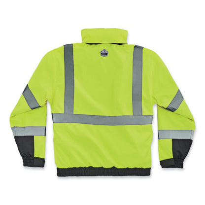 Glowear 8381 Class 3 Hi-vis 4-in-1 Quilted Bomber Jacket, Lime, Small