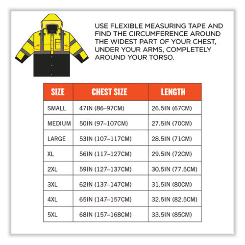 Glowear 8381 Class 3 Hi-vis 4-in-1 Quilted Bomber Jacket, Lime, Small