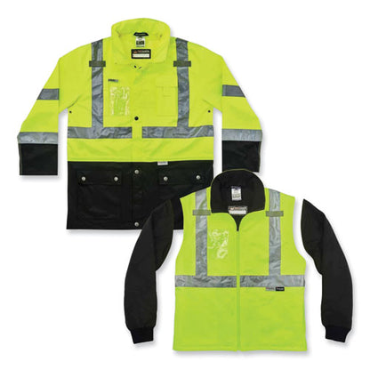 Glowear 8388 Class 3/2 Hi-vis Thermal Jacket Kit, X-large, Lime