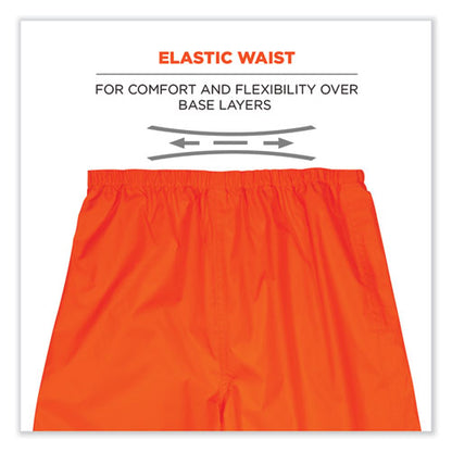 Glowear 8916 Class E Lightweight Hi-vis Rain Pants, 4x-large, Orange