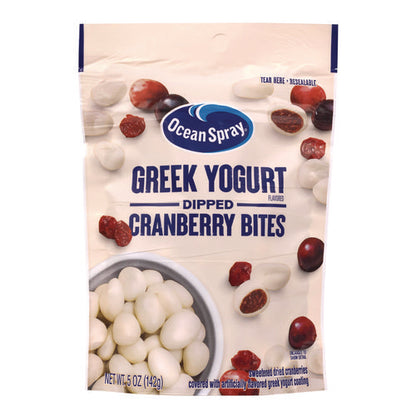 Greek Yogurt Dipped Cranberry Bites, Cranberry/yogurt, 5 Oz Bag, 12/carton