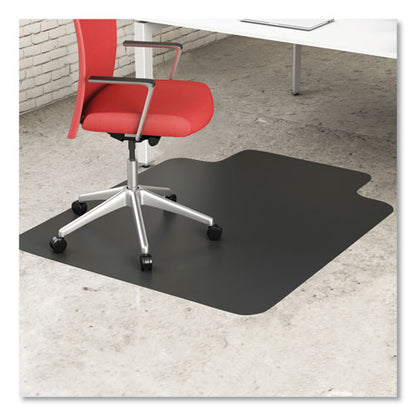 Economat Hard Floor Chair Mat, Lipped, 36 X 48, Black