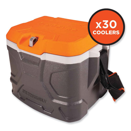 Chill-its 5170 17-quart Industrial Hard Sided Cooler, Orange/gray, 30/pallet