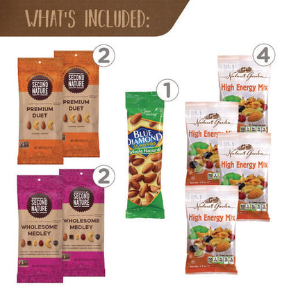 Healthy Mixed Nuts Snack Box, 18 Assorted Snacks/box