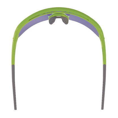 Skullerz Aegir Anti-scratch/anti-fog Safety Glasses, Lime Nylon Impact Frame, Blue Mirror Polycarbonate Lens