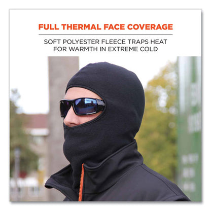 N-ferno 6893z Balaclava With Zipper For Bump Cap Insert, Polyester Fleece, One Size Fit Most, Black