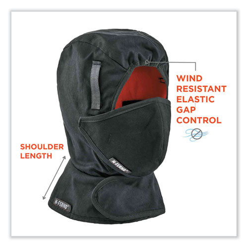 N-ferno 6871 2-layer Winter Liner + Mouthpiece Kit, Fleece/cotton, One Size Fits Most, Black