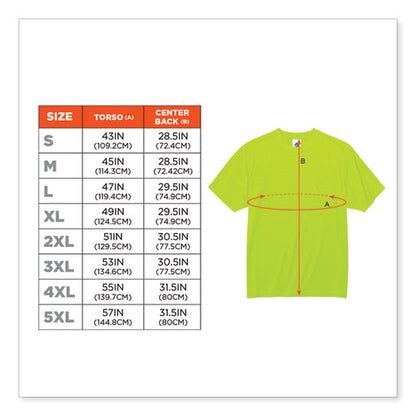 Glowear 8089 Non-certified Hi-vis T-shirt, Polyester, 3x-large, Lime