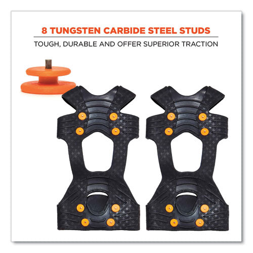 Trex 6300tc One-piece Slip-on Tungsten Carbide Ice Cleats, Medium, Black, Pair