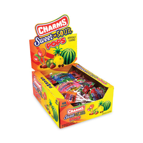 Sweet And Sour Pop, Assorted Flavors, 0.63 Oz, 48/carton