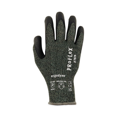 Proflex 7070 Ansi A7 Nitrile Coated Cr Gloves, Green, X-large, 12 Pairs/pack